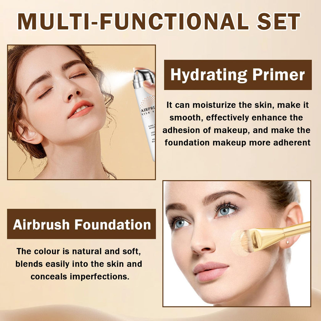 AIUEO Airbrush Foundation Spray – Full Coverage Primer (Beige 02)
