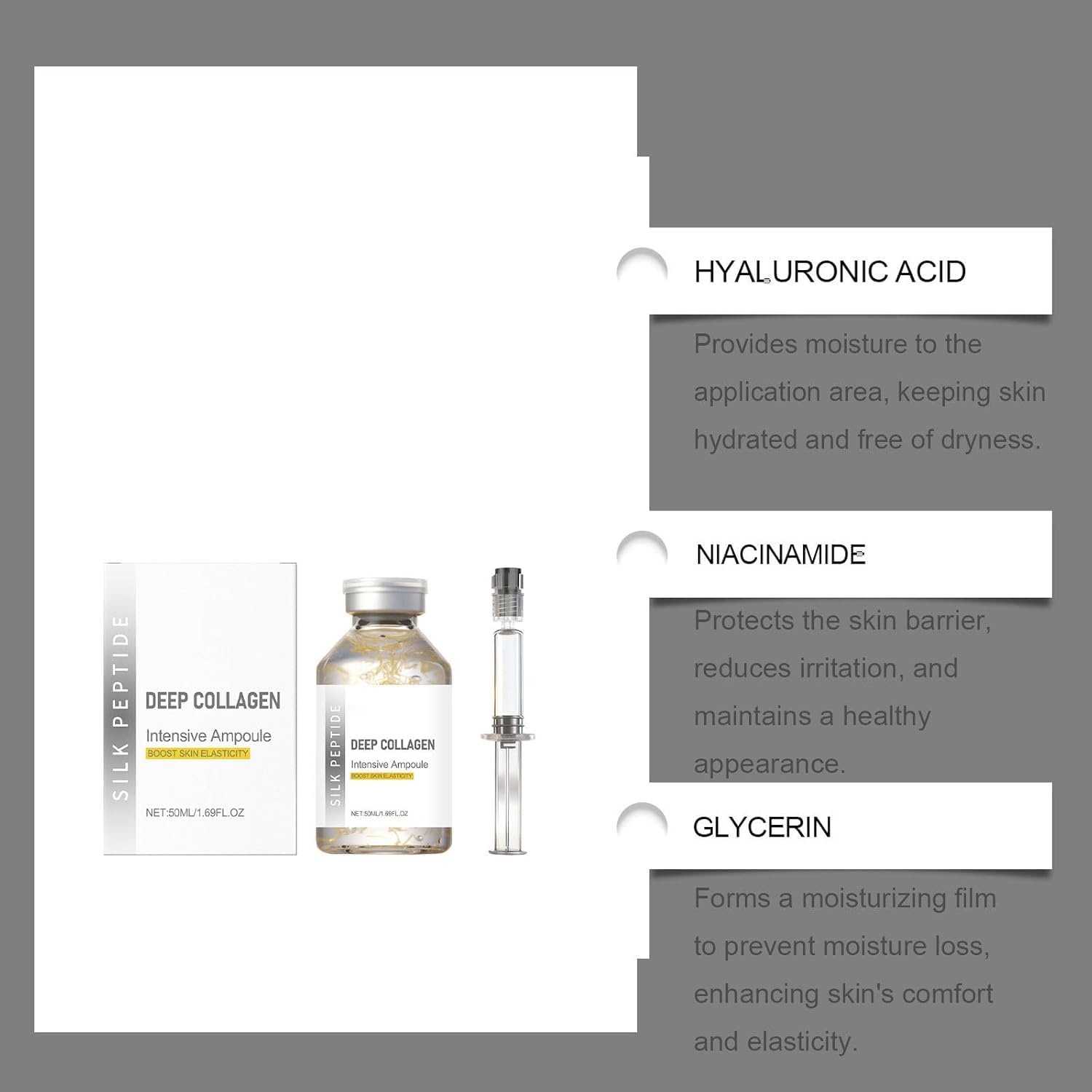 Aiwejay Silk Peptide Intensive Lifting Ampoule – Firming, Hydrating Facial Serum