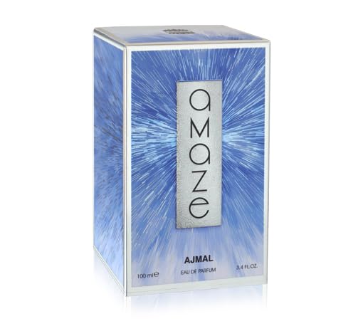 Ajmal Amaze Eau de Parfum for Men — Long-Lasting Woody Citrus & Musky Cologne (100 ml)