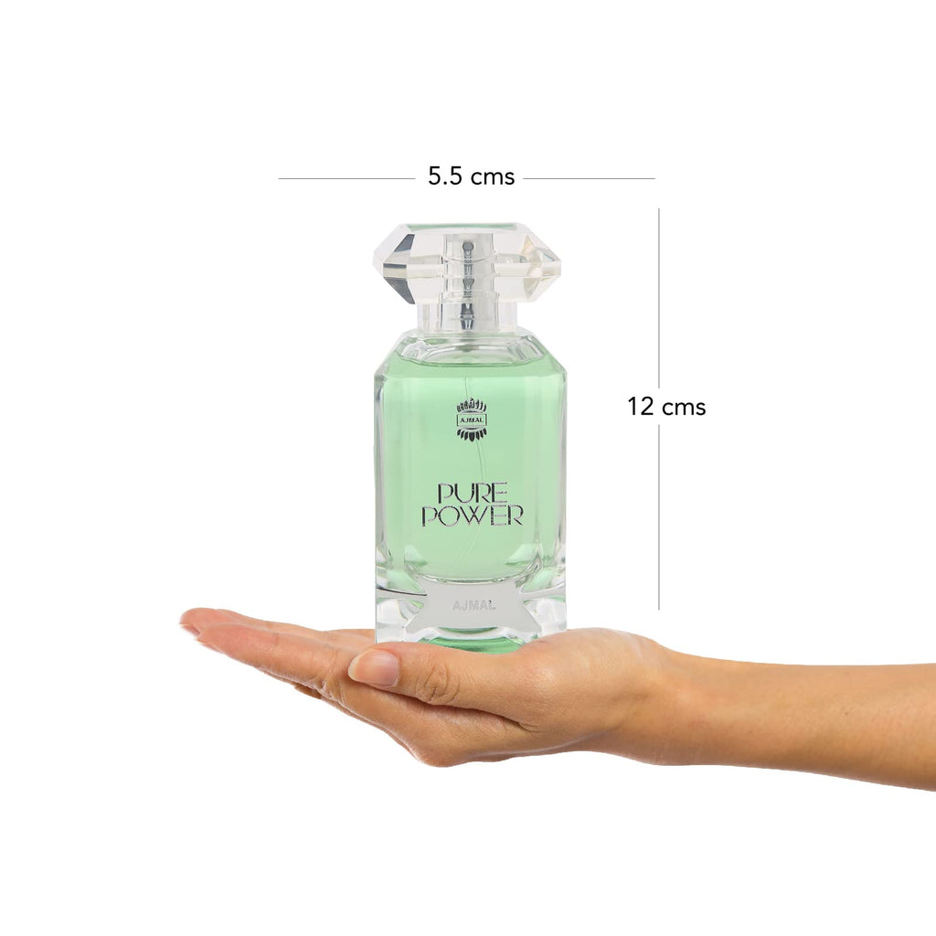 Ajmal Pure Power EDP for Men | 3.4 oz / 100 ml | Fresh Spicy Woody with Citrus & Tonka