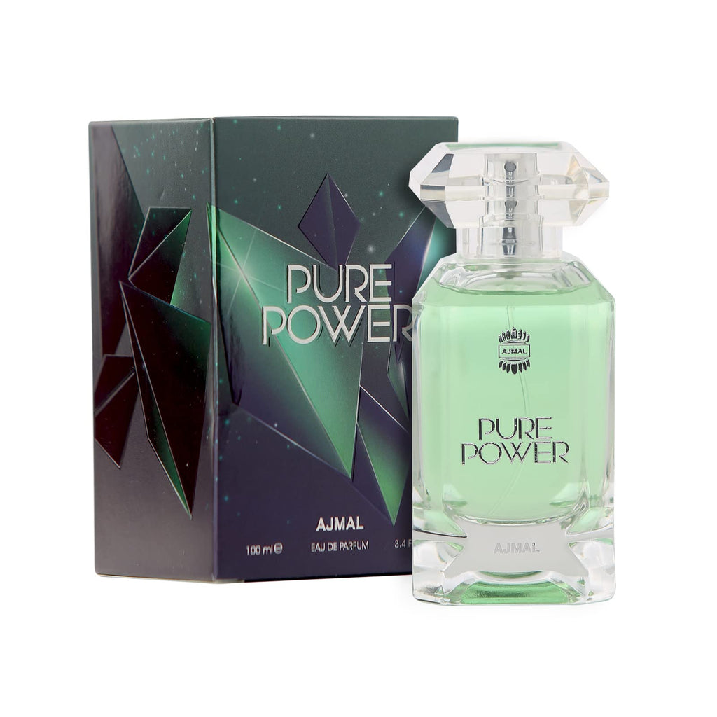 Ajmal Pure Power EDP for Men | 3.4 oz / 100 ml | Fresh Spicy Woody with Citrus & Tonka
