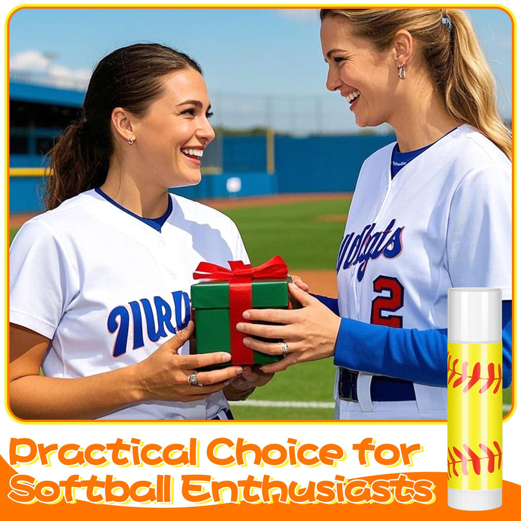 AKAIXI 24-Pack Softball Chapstick – Beeswax Lip Balm with Vanilla Flavor