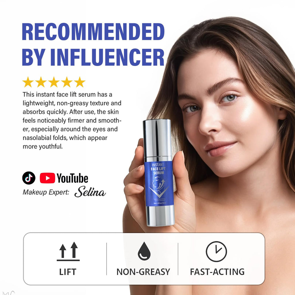 AKQBPN Instant Face Lift Serum — Quick Firming & Skin Tightening, 1 Fl Oz