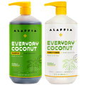 Alaffia Everyday Coconut Shampoo & Conditioner – Normal to Dry Hair, Ginger & Coconut Oil, Fair Trade, 32 Fl Oz Each