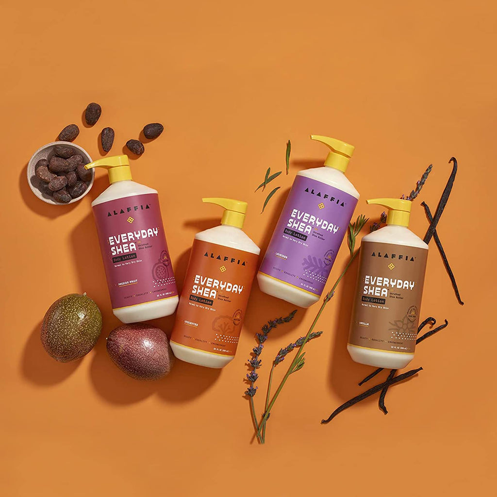 Alaffia EveryDay Shea Body Lotion | Calming, Cruelty-Free, Fair Trade Shea Butter & Neem (16 oz)