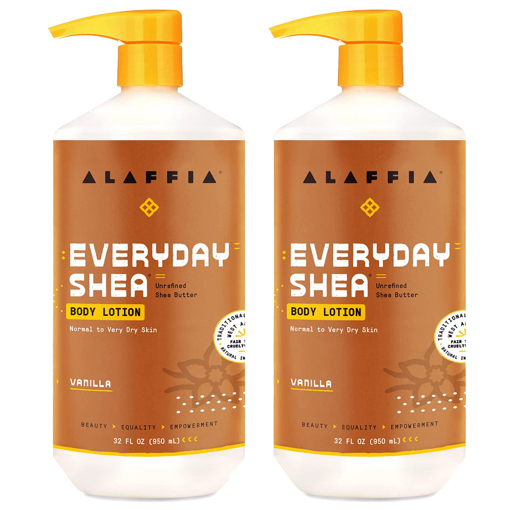 Alaffia EveryDay Shea Body Lotion Vanilla 32 oz — Hydrating, Vegan & Fair Trade