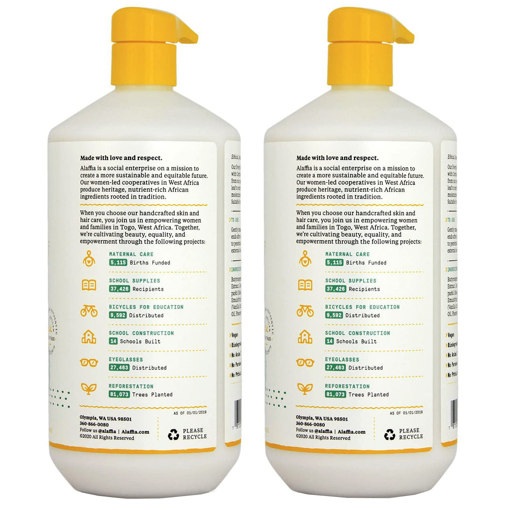 Alaffia EveryDay Shea Conditioner — Moisturize, Restore & Protect | Vanilla Mint, 2 Pack