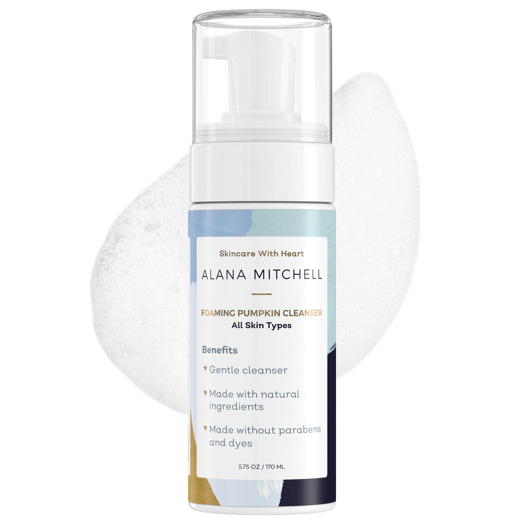 Alana Mitchell Pumpkin Acne Face Wash – Foaming Cleanser for Clearer, Brighter Skin (6 oz)