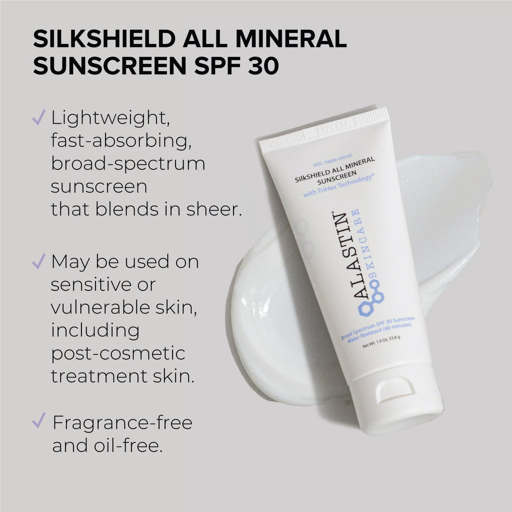 ALASTIN SilkSHIELD Mineral Sunscreen SPF 30 for Face | Fragrance-Free, Lightweight & Non-Greasy