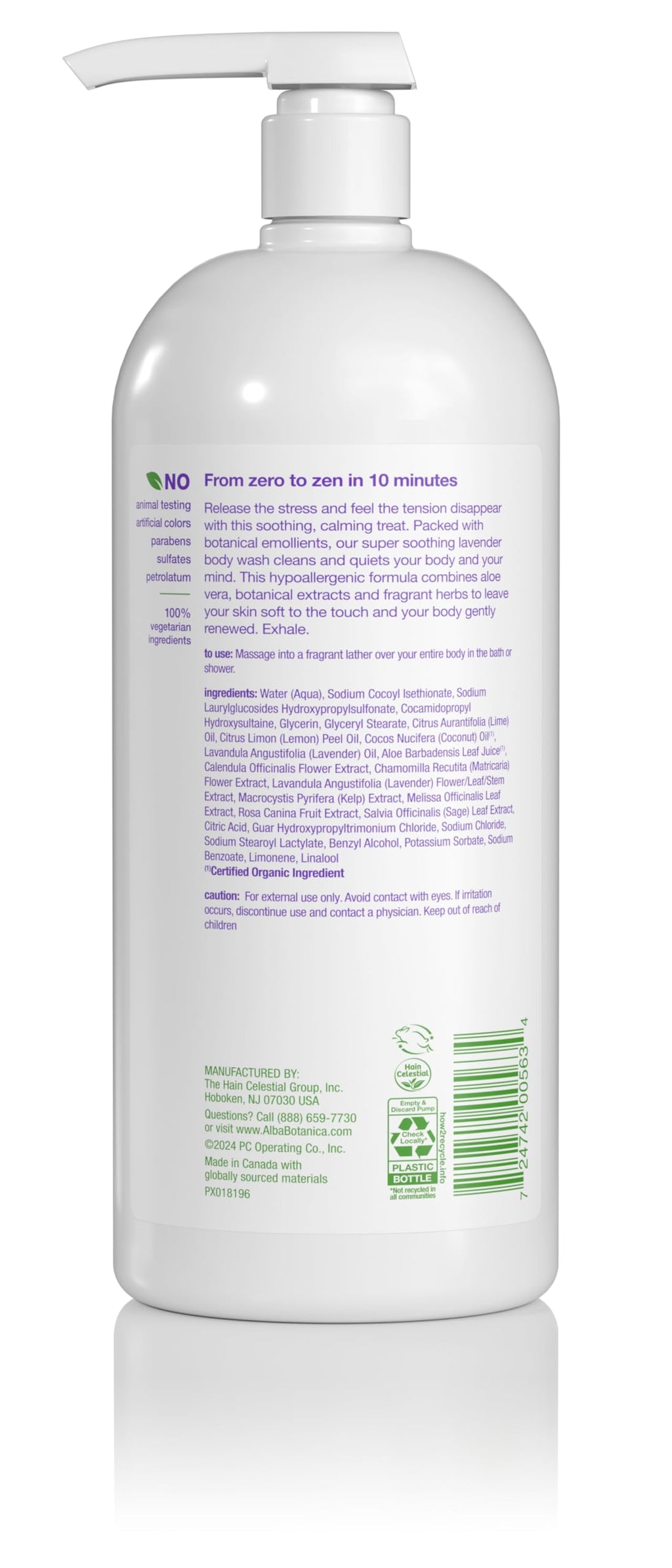 Alba Botanica Very Emollient French Lavender Body Wash – 32 oz