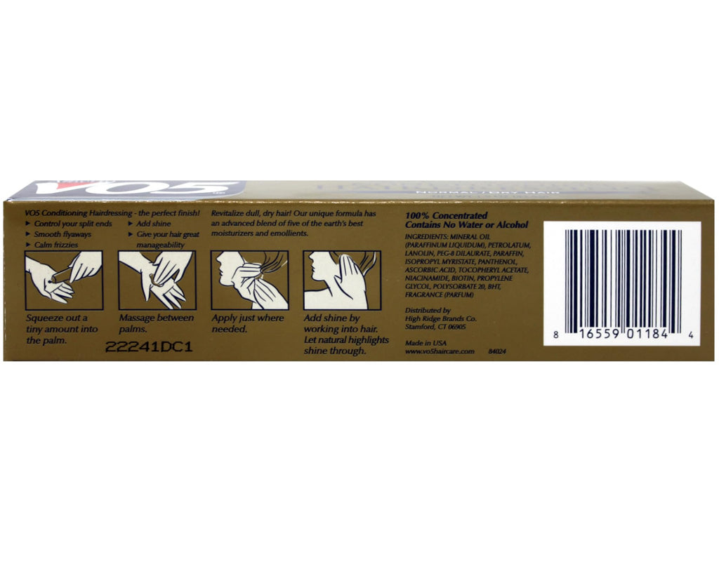 Alberto VO5 Conditioning Hairdressing for Normal/Dry Hair – 1.5 oz Tube