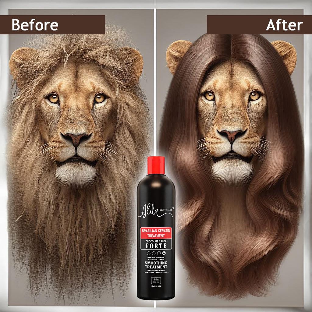 Alda Chocolate Brazilian Keratin Treatment + Clarifying Shampoo (16 oz each) – Permanent Straightening, Pack of 2 | Alda Beauty Care