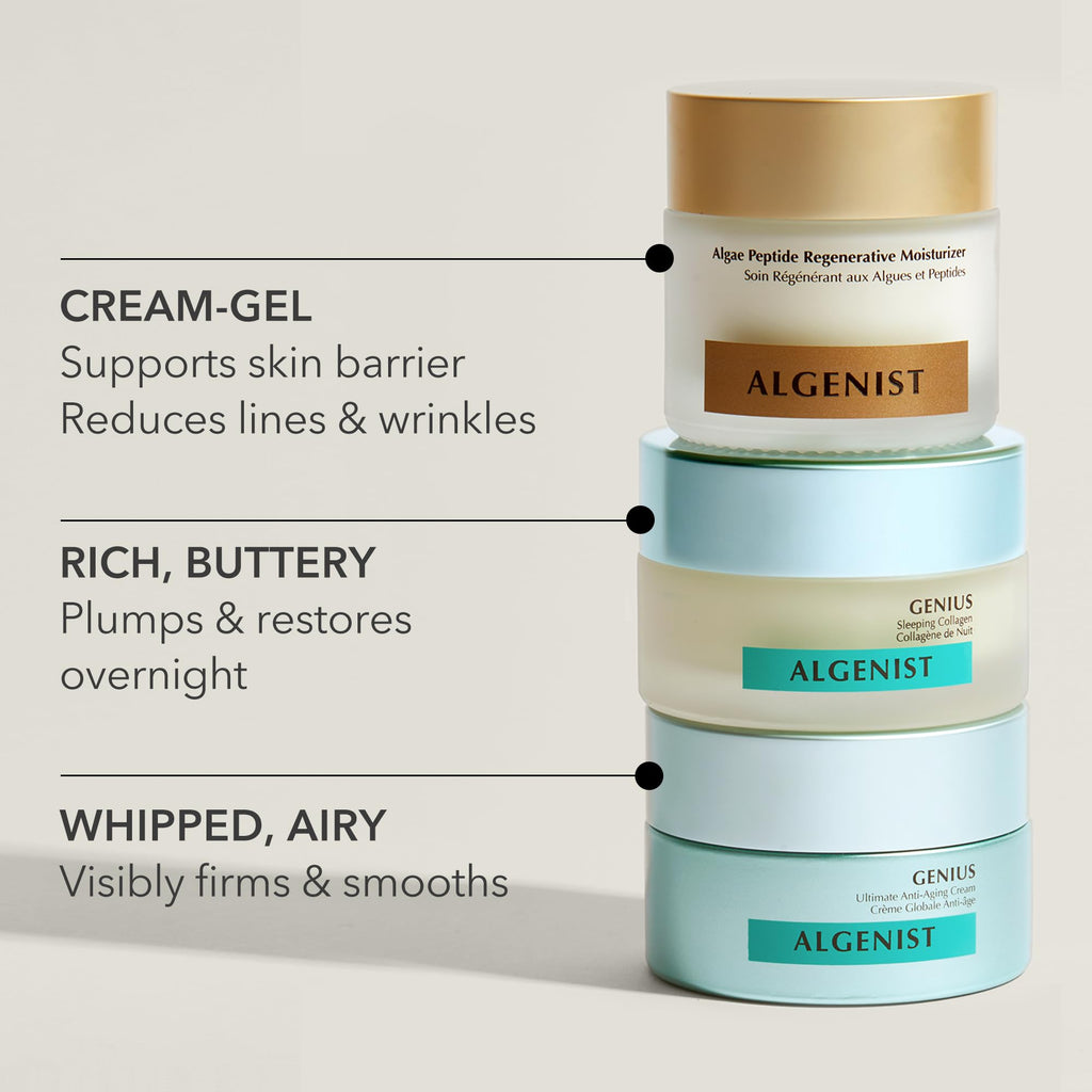 Algenist Algae Peptide Regenerative Face Moisturizer – Instant Hydration, Barrier Support, Alguronic Acid (2 oz)