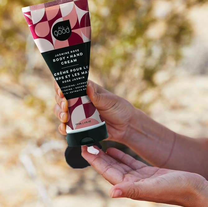 All Good Hand & Body Lotion – Organic Jasmine Rose Moisturizer, Non-Greasy, 6 fl oz