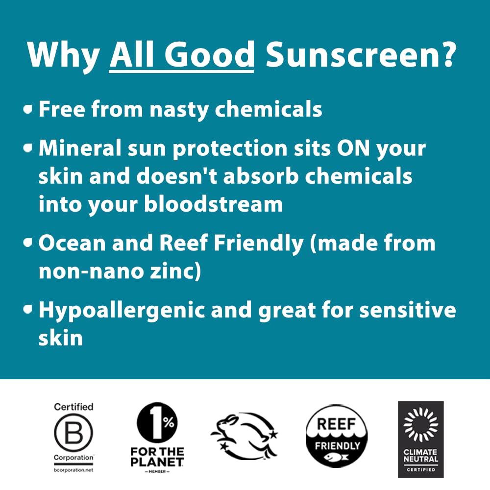 All Good Sport Sunscreen Spray & Lotion – SPF 30, Broad Spectrum, Reef-Friendly, Water-Resistant