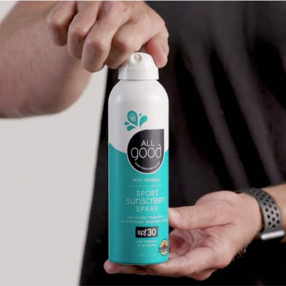 All Good Sport Sunscreen Spray & Lotion – SPF 30, Broad Spectrum, Reef-Friendly, Water-Resistant