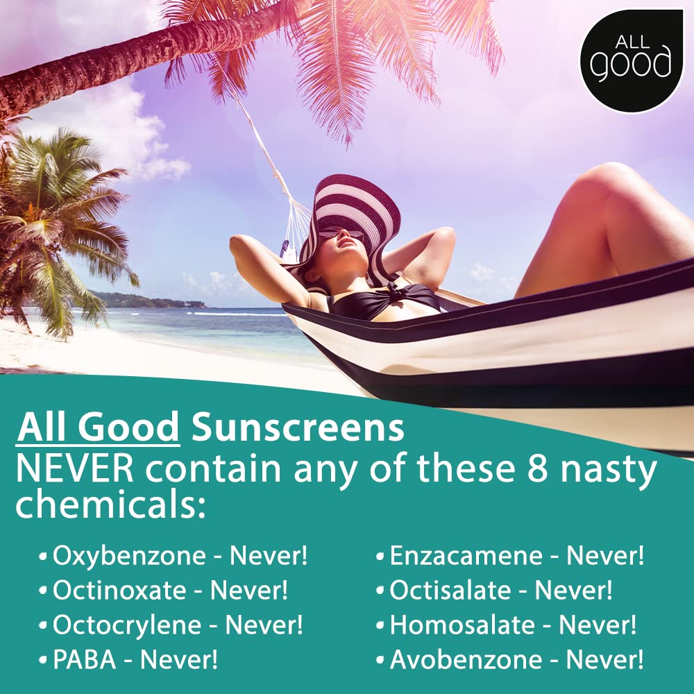 All Good Sport Sunscreen Spray & Lotion – SPF 30, Broad Spectrum, Reef-Friendly, Water-Resistant