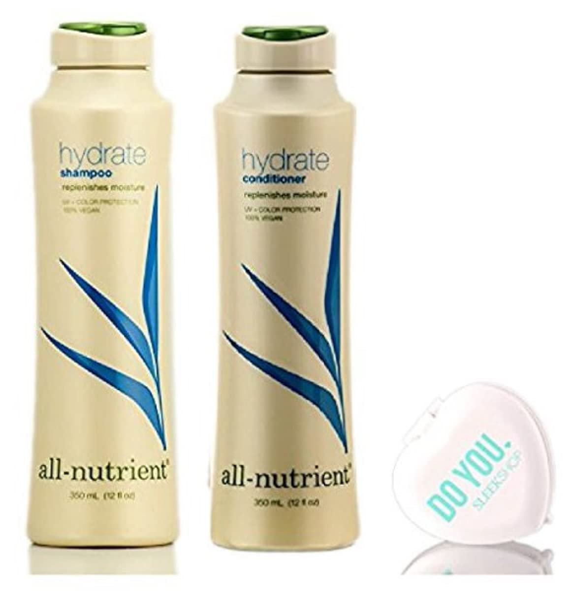 All Nutrient Hydrate Shampoo & Conditioner DUO Set with Sleek Compact Mirror – Hydration & Color Protection