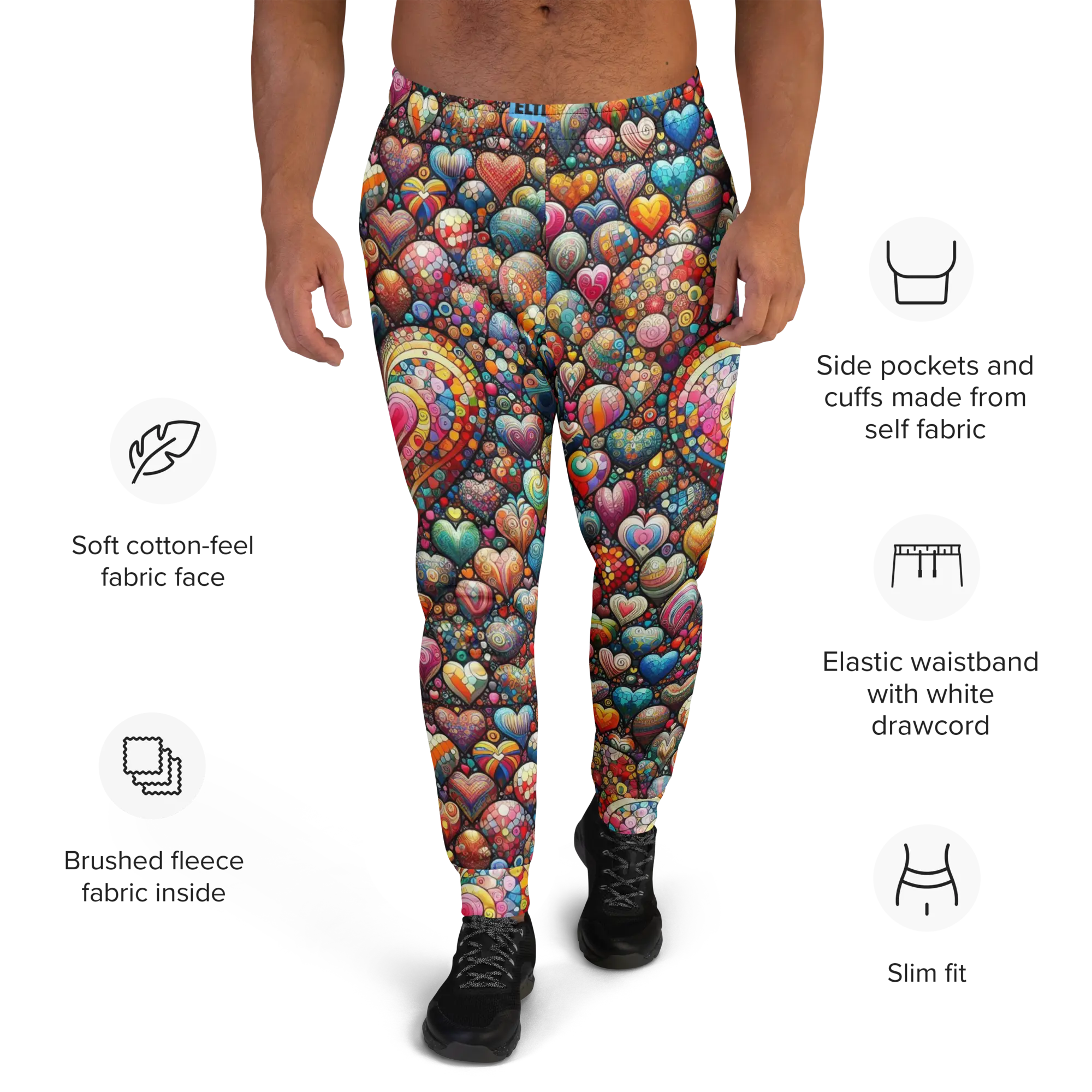 Thousand Hearts Men's Joggers Cotton Feel
