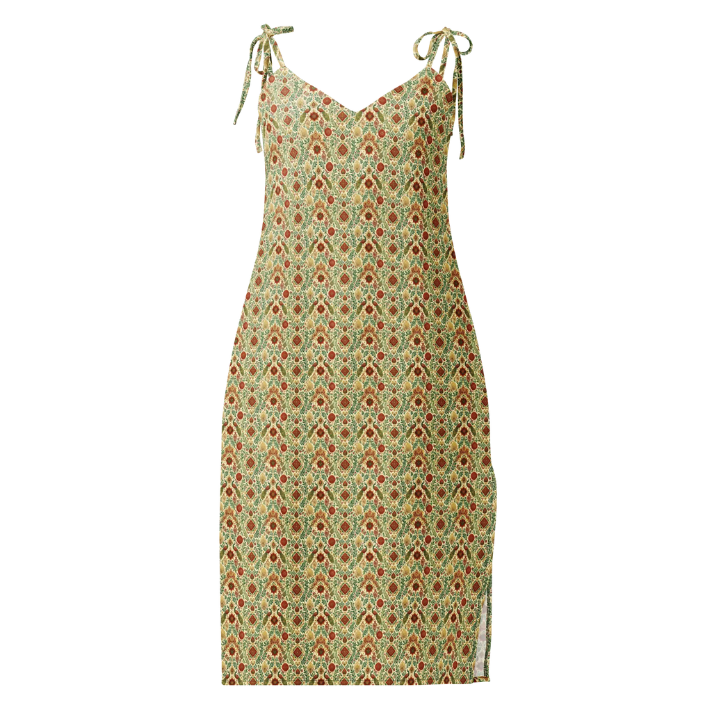 Wisdom of Earth Tie-strap midi dress