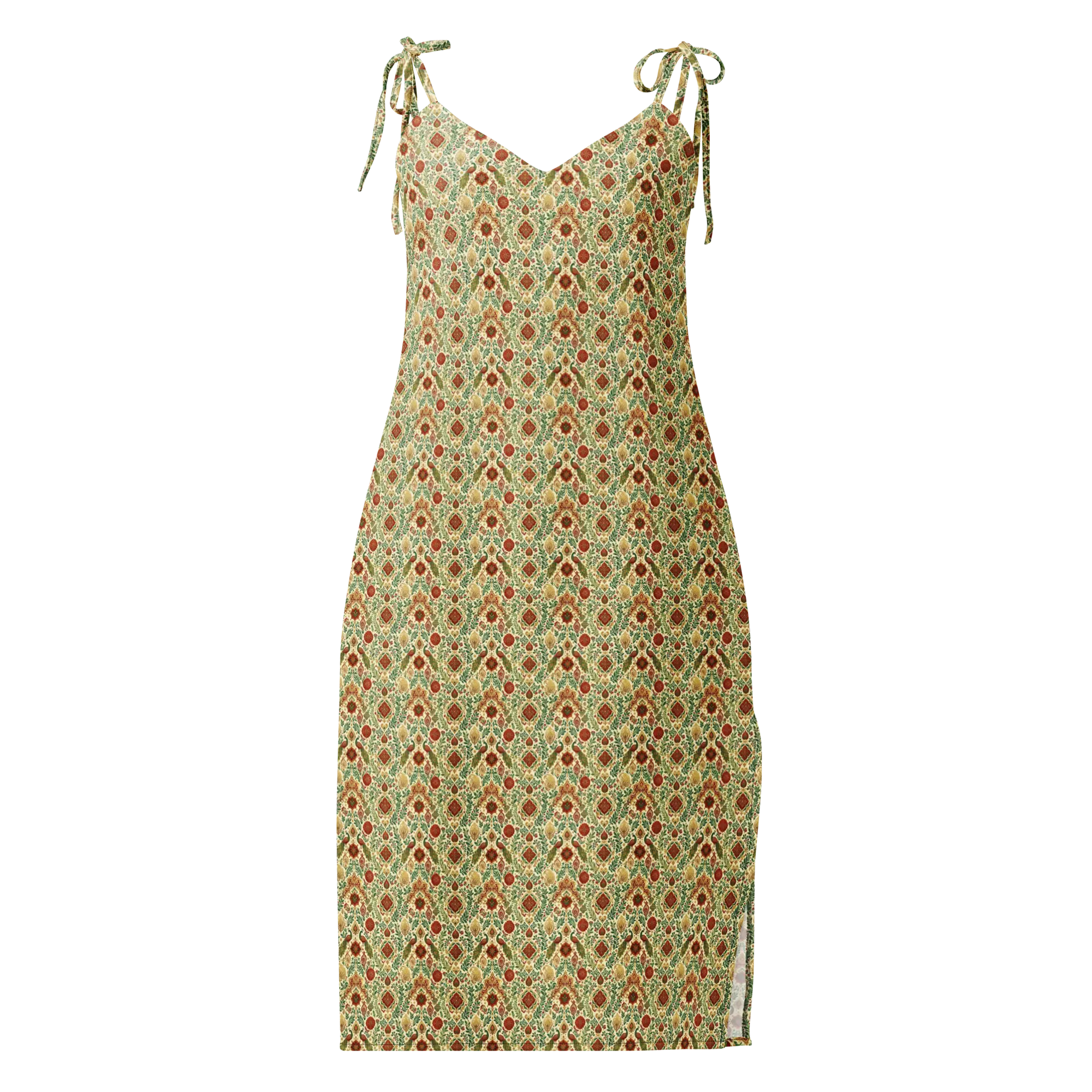 Wisdom of Earth Tie-strap midi dress
