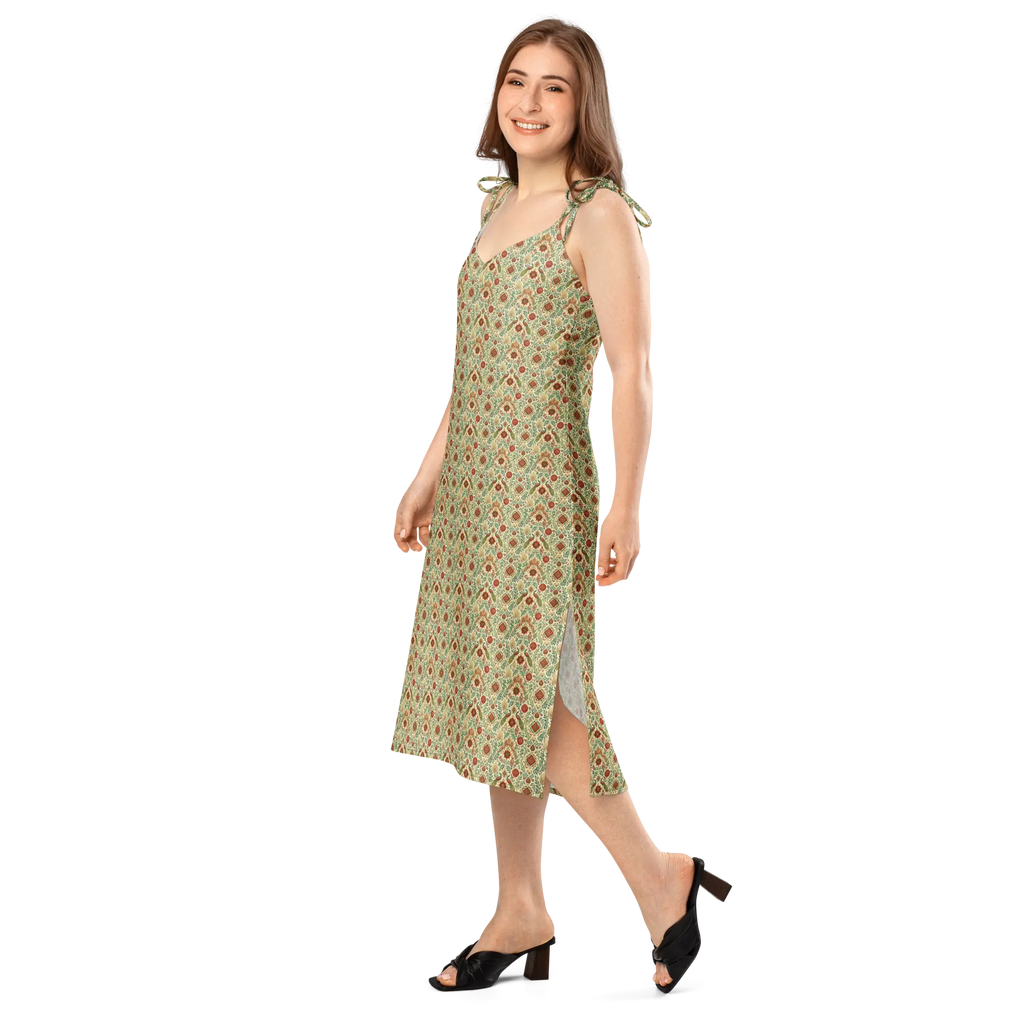 Wisdom of Earth Tie-strap midi dress