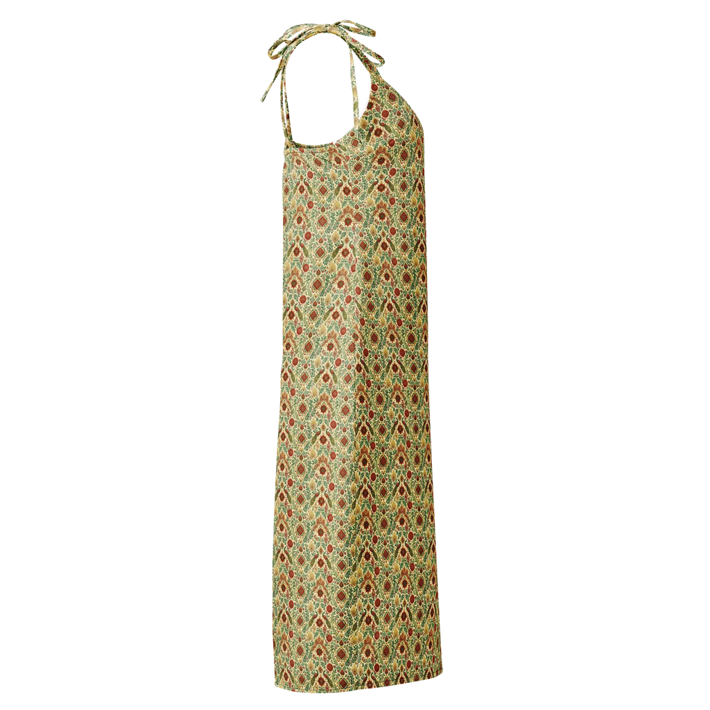 Wisdom of Earth Tie-strap midi dress