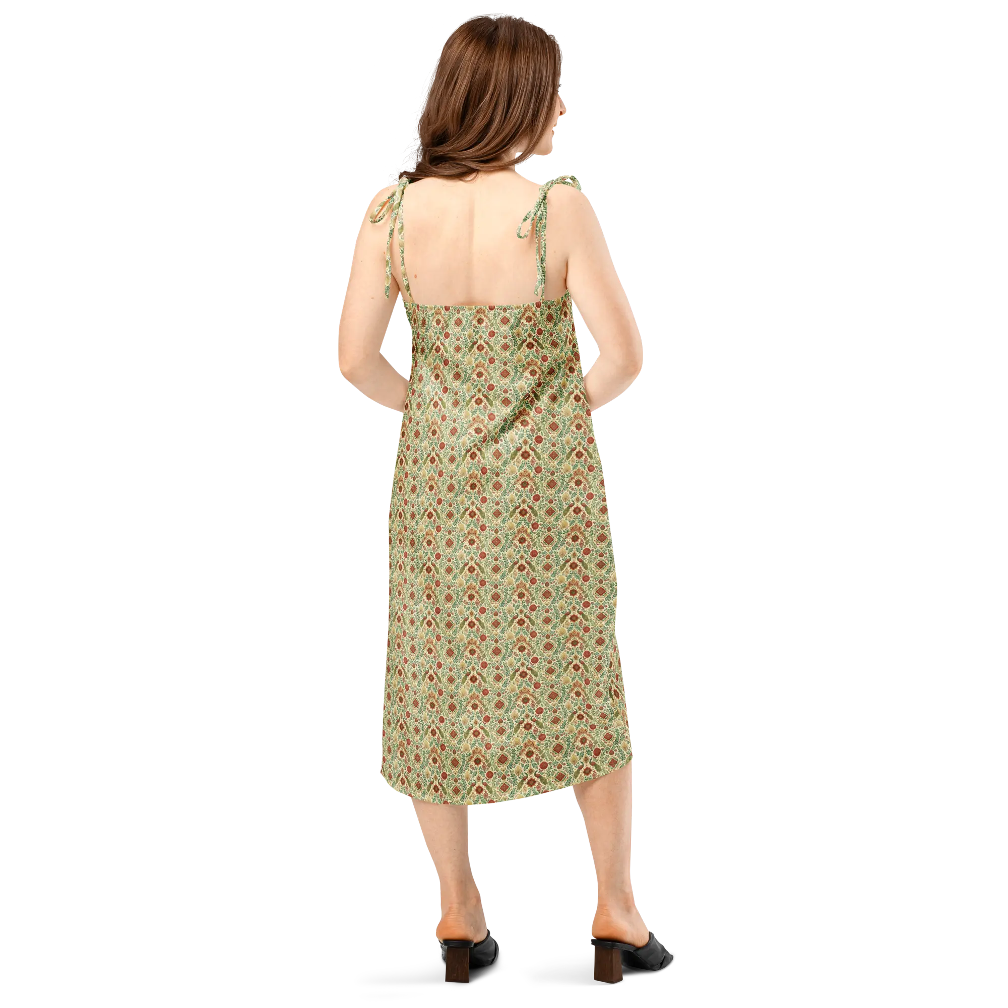 Wisdom of Earth Tie-strap midi dress