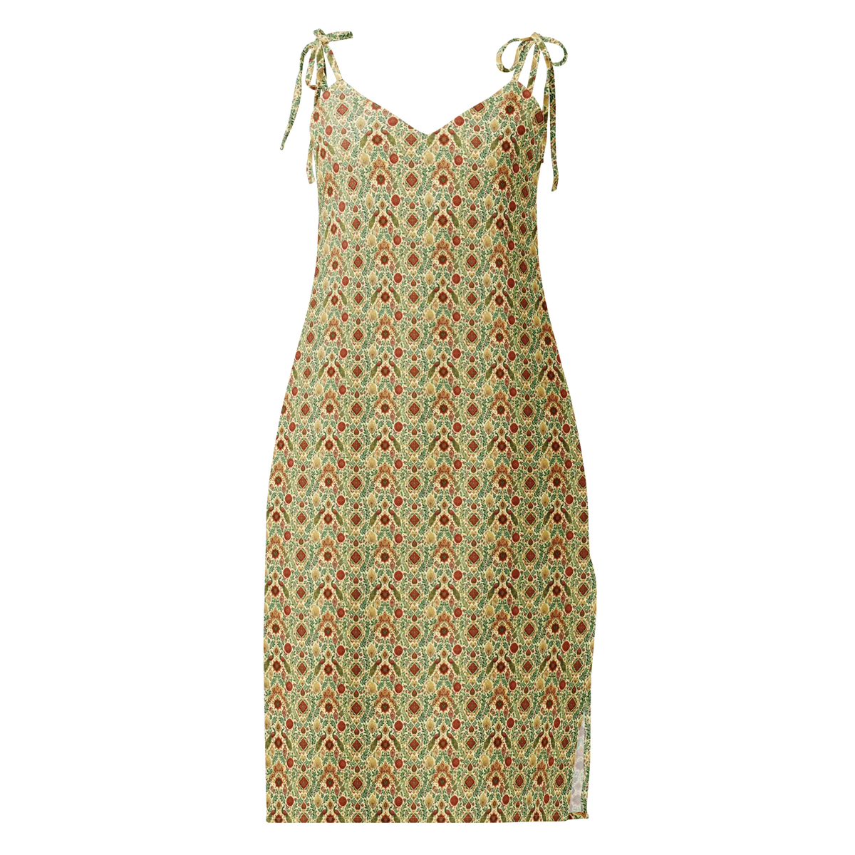 Wisdom of Earth Tie-strap midi dress