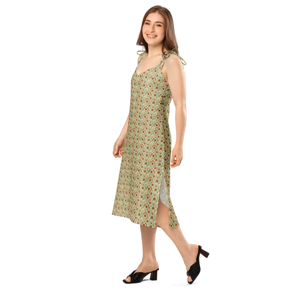Wisdom of Earth Tie-strap midi dress