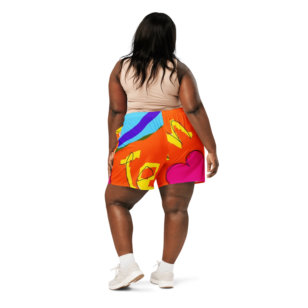 Te Amo Unisex Athletic Long Shorts