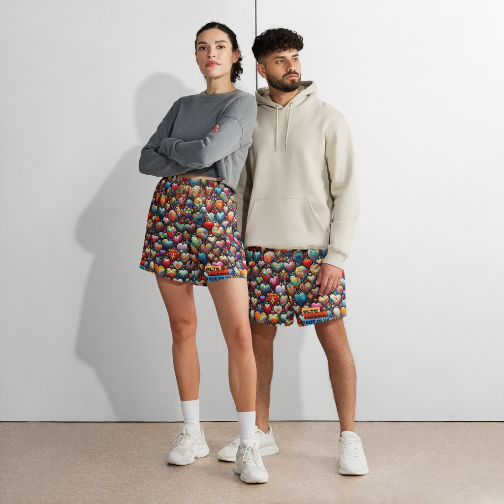 Thousand Hearts All-Over Print Unisex Athletic Long Shorts
