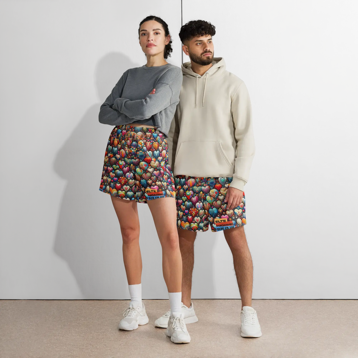 Thousand Hearts All-Over Print Unisex Athletic Long Shorts