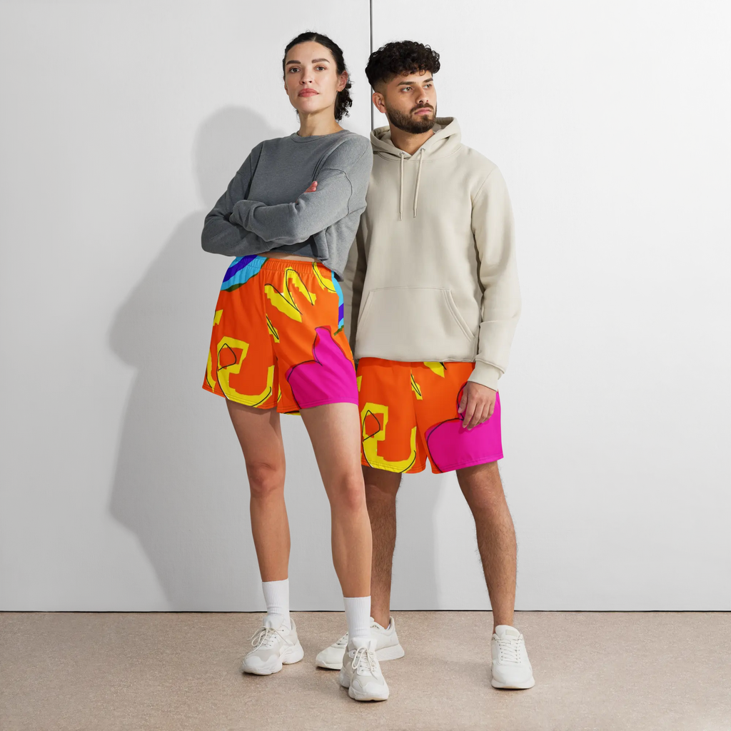 Te Amo Unisex Athletic Long Shorts