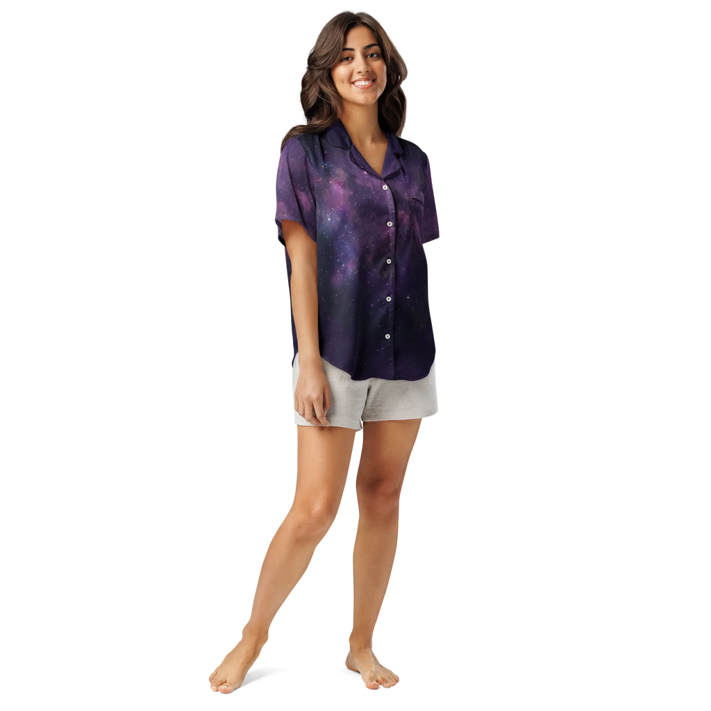 Lunar Stars women’s short sleeve pajama top