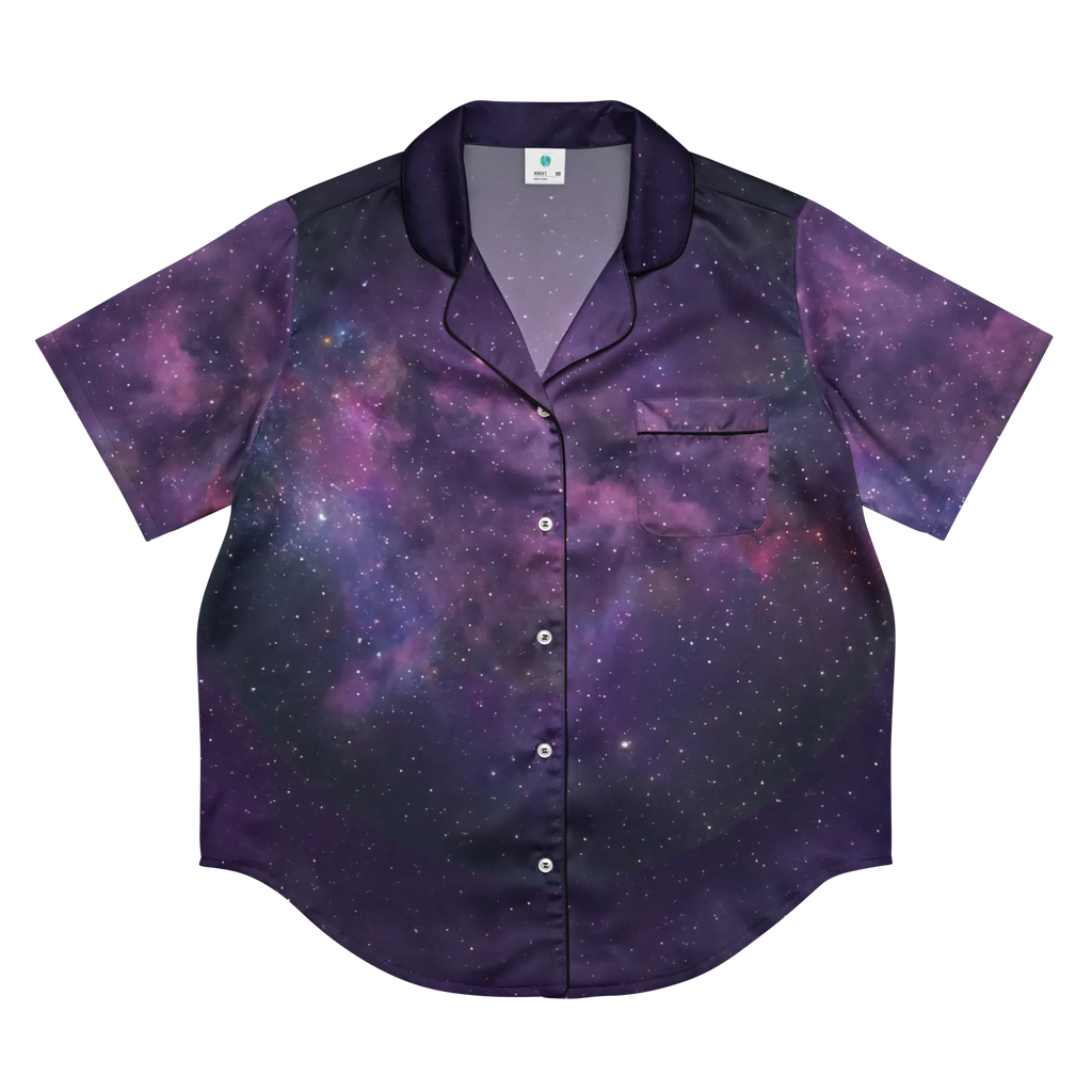 Lunar Stars women’s short sleeve pajama top