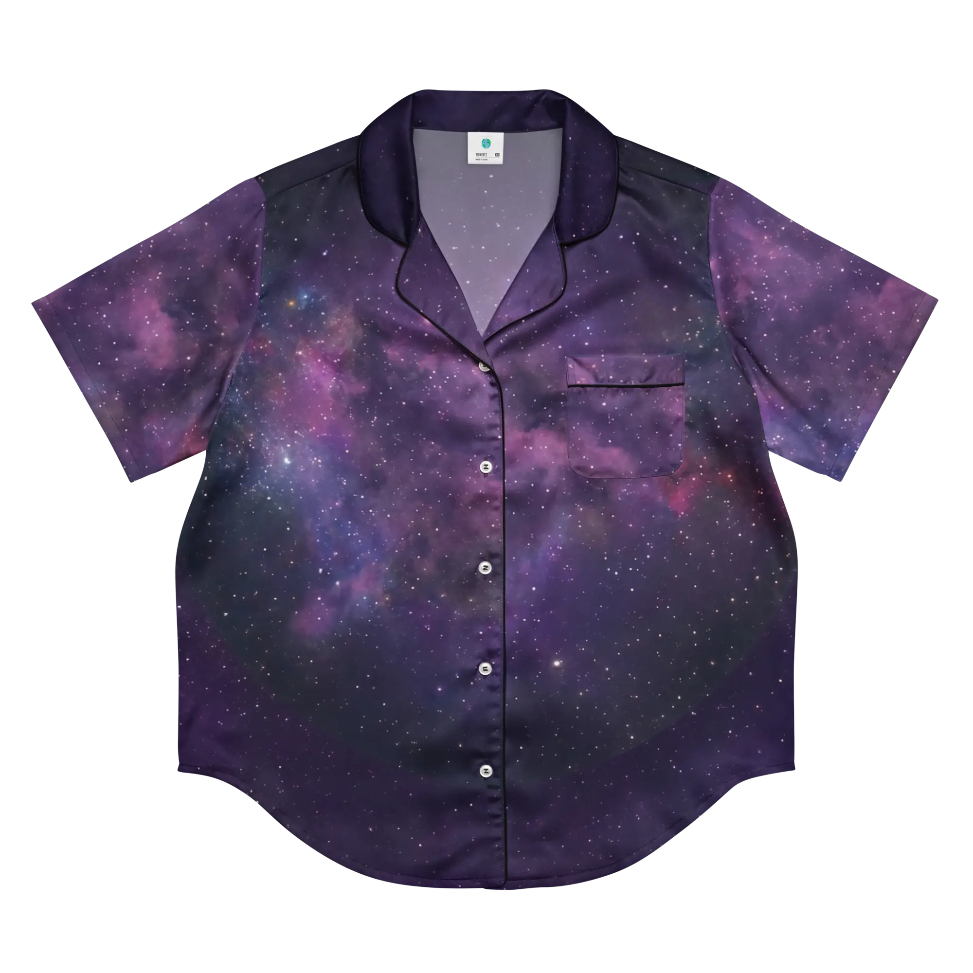 Lunar Stars women’s short sleeve pajama top