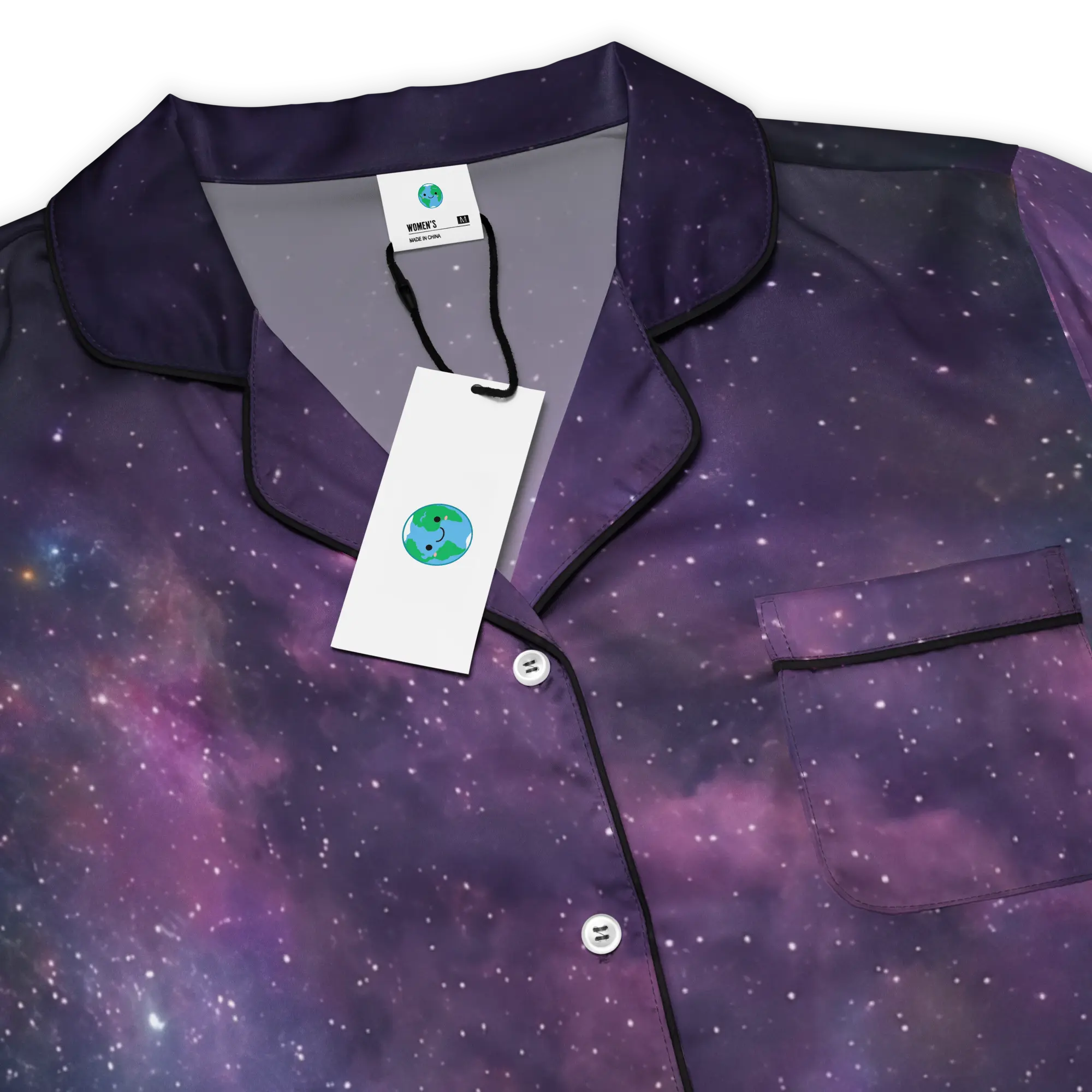 Lunar Stars women’s short sleeve pajama top