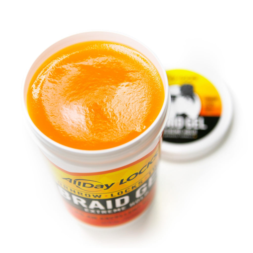 AllDay Locks Braid Gel Extreme Hold | Braiding Gel for Cornrows, Locs & Twists | 10 oz Jar