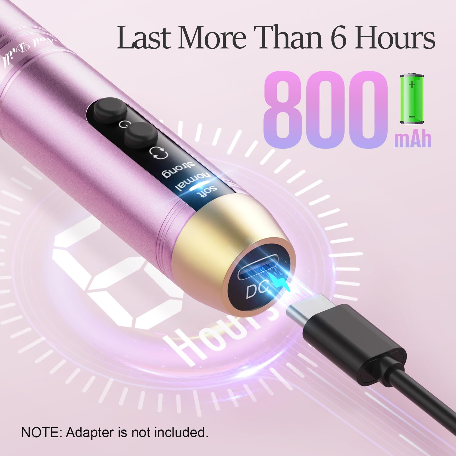 alle's 20000RPM Electric Nail Drill – Cordless Efile Kit for Acrylic & Gel Nails