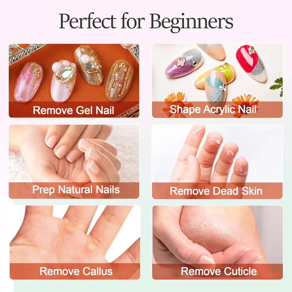 alle's 20000RPM Electric Nail Drill – Cordless Efile Kit for Acrylic & Gel Nails