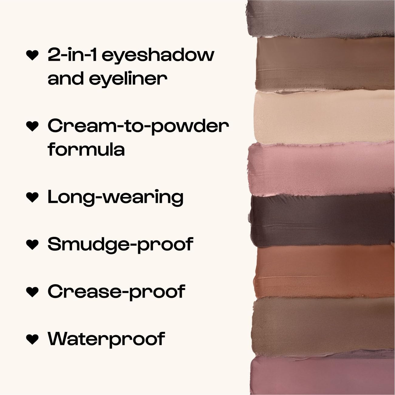ALLEYOOP 11th Hour Waterproof Cream Eyeshadow Stick – 2-in-1 Eyeshadow & Liner, Gray Shimmer