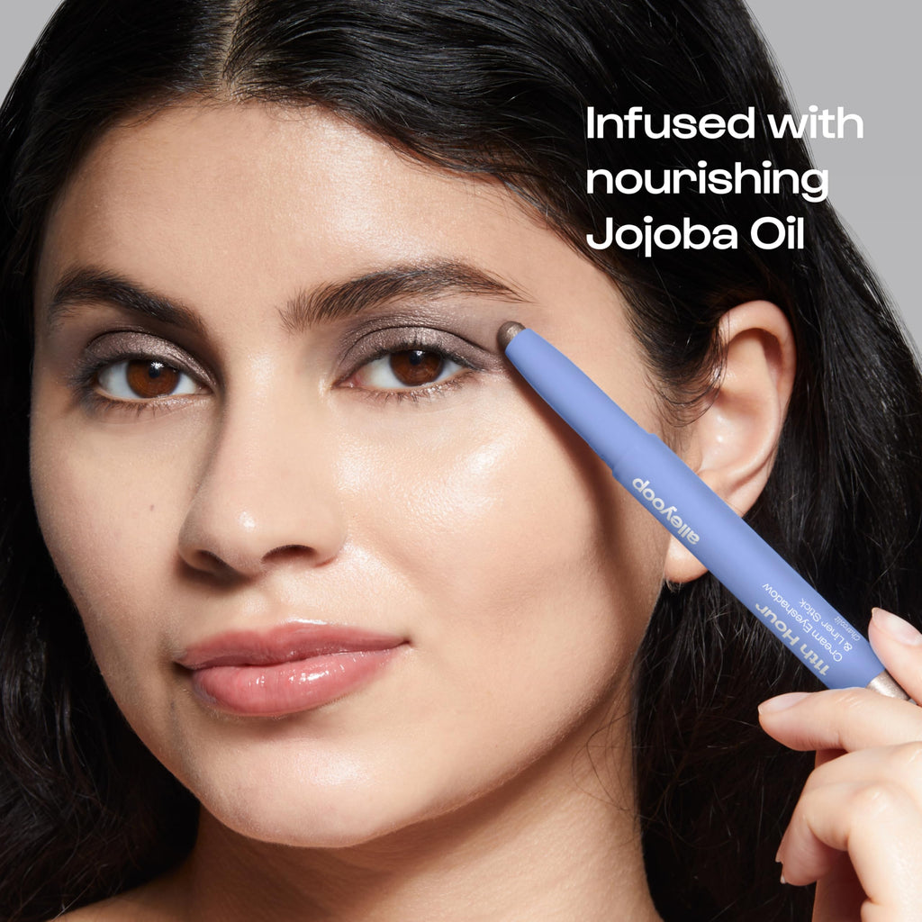 ALLEYOOP 11th Hour Waterproof Cream Eyeshadow Stick – 2-in-1 Eyeshadow & Liner, Gray Shimmer