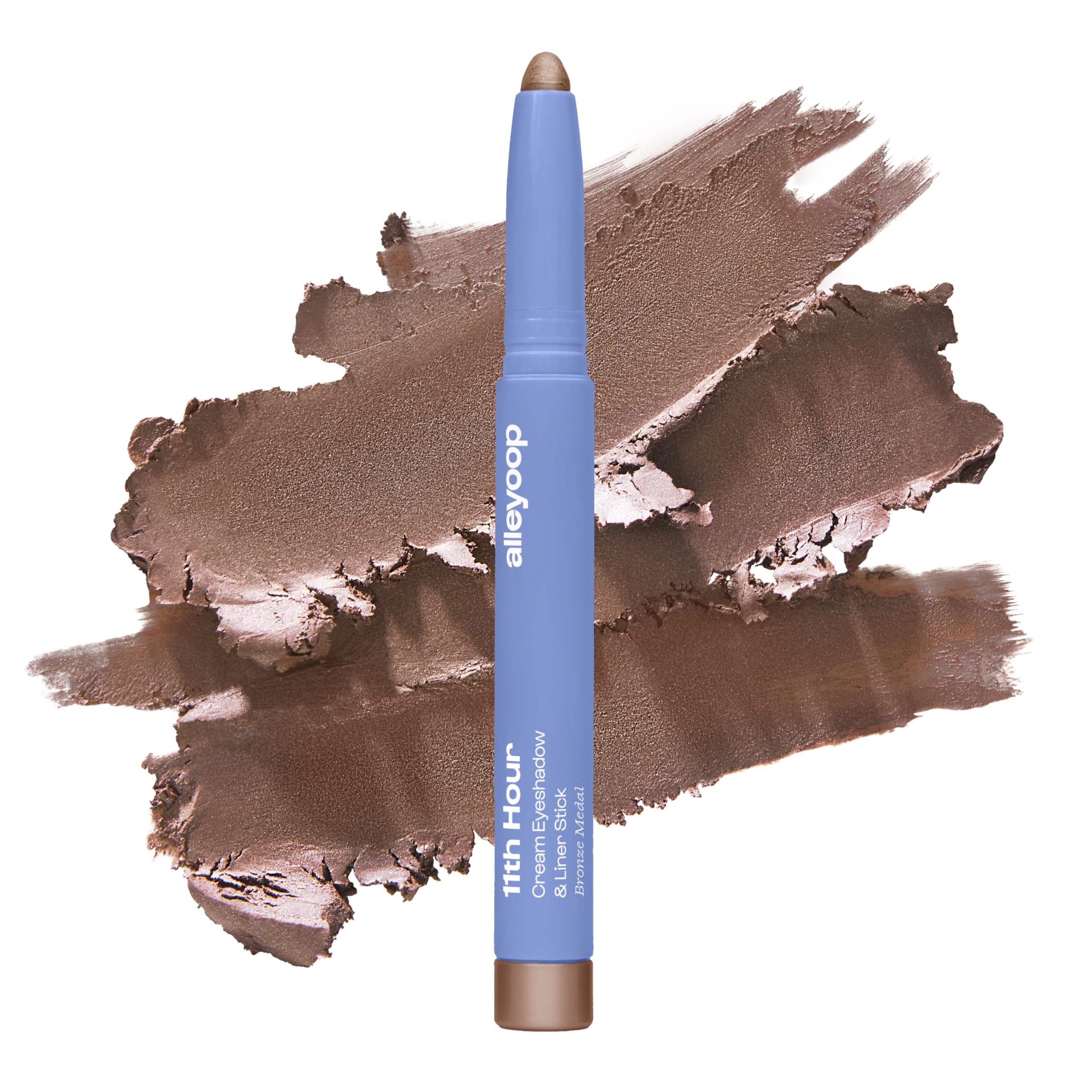 ALLEYOOP 11th Hour Waterproof Cream Eyeshadow Stick – Long-Lasting Brown Shimmer, Cream-to-Powder, 2-in-1 Shadow & Liner