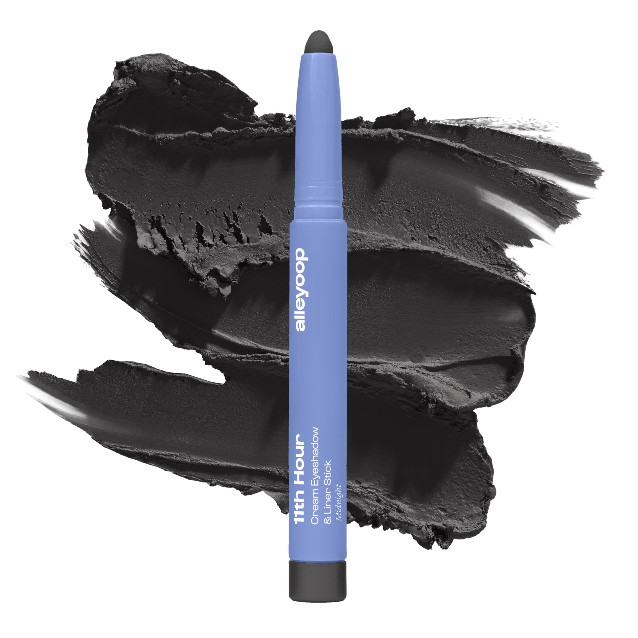 ALLEYOOP 11th Hour Waterproof Cream Eyeshadow Stick – Long-Lasting Matte Eyeshadow & Eyeliner (Black Matte)