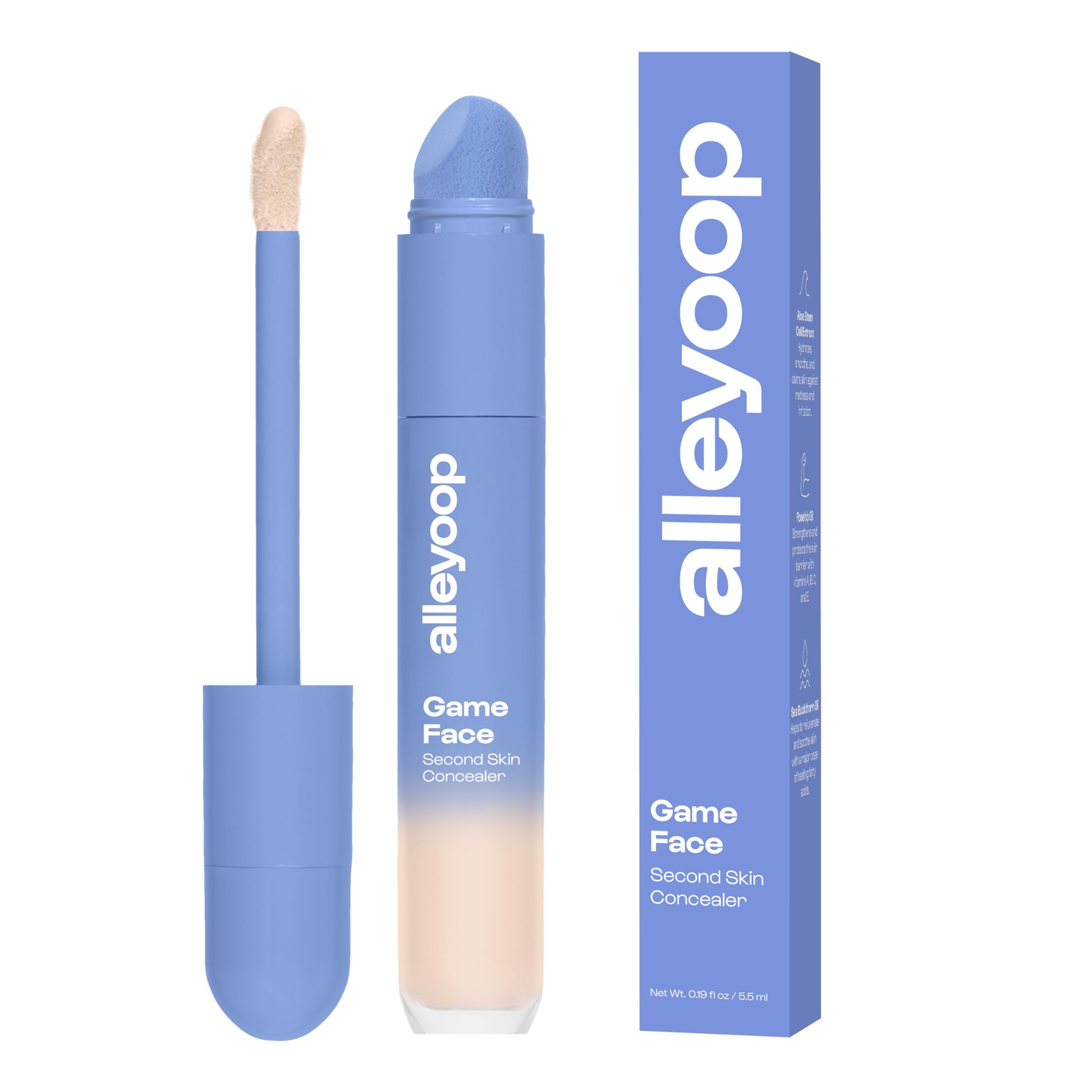 ALLEYOOP Game Face Concealer – Lightweight, Buildable Under-Eye Coverage with Aloe Stem Cell
