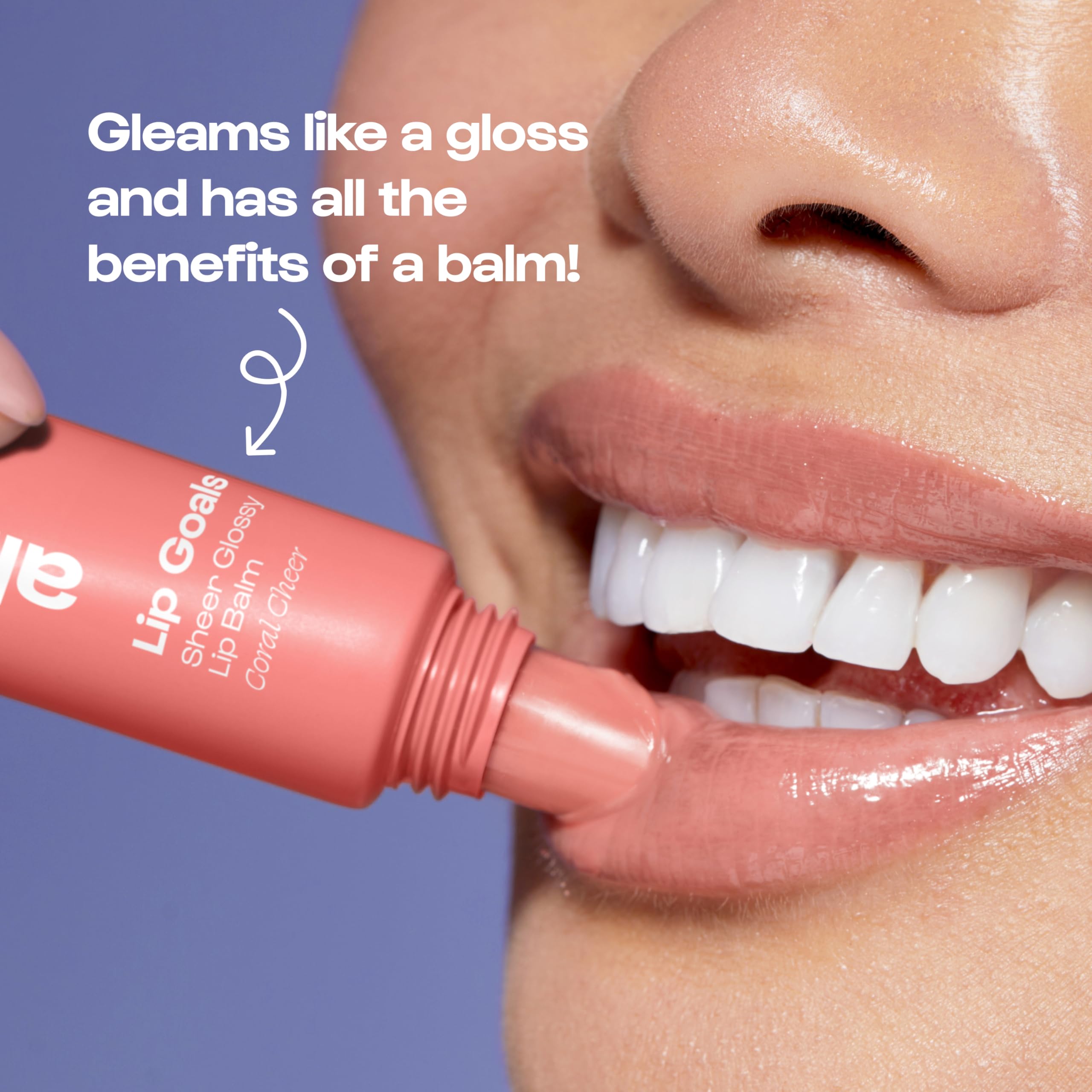 ALLEYOOP Lip Goals – Moisturizing Lip Balm with Clean Vegan Formula, Sheer Rosy Brown Tint
