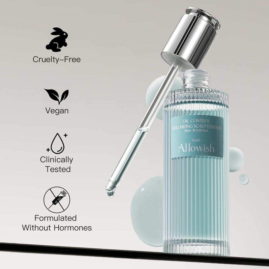 ALLOWISH Advanced Hair Serum - 95 ml Scalp Treatment for Fuller, Glossy Hair | Frizz Control & Healthy Roots