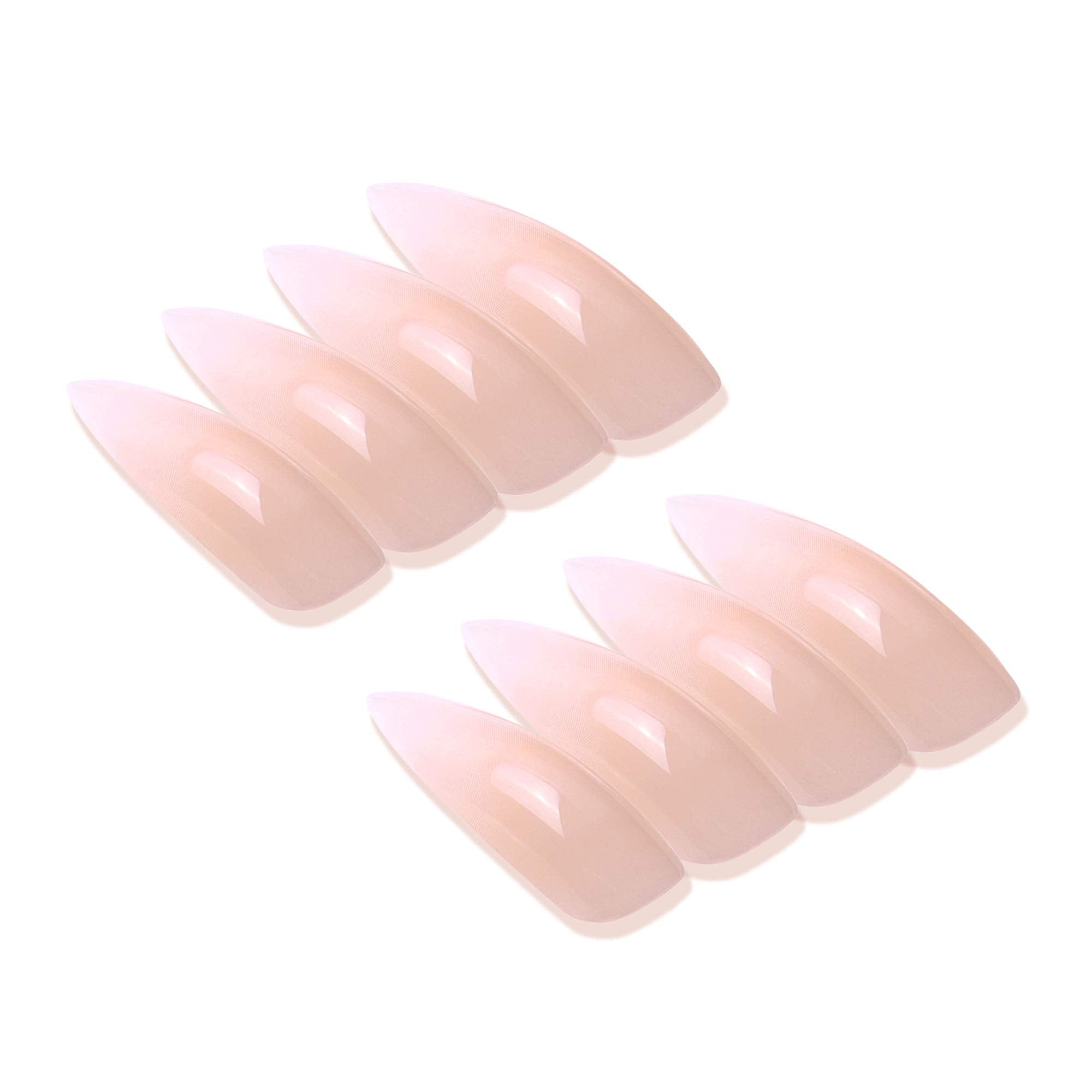 Allstarry 120pcs Extra Long Ombre French Nail Kit – Natural Nude Stiletto Press-On Nails