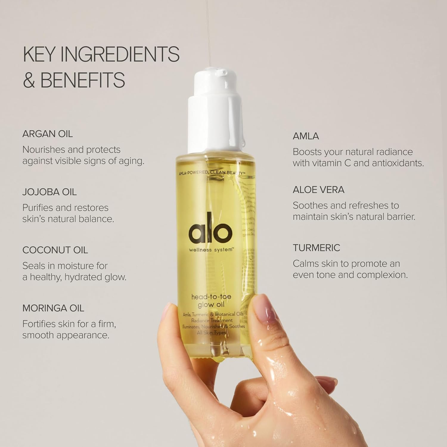 ALO Head-to-Toe Glow Oil – Radiant Skin, Citrus Scent, 3.2 oz